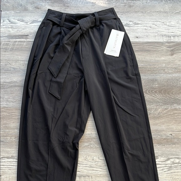 Athleta Black Cardiff Pants with Belt New with tag - Picture 1 of 12
